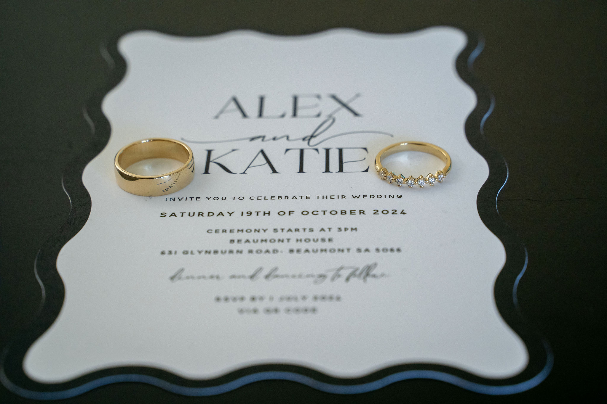 Beaumont House wedding styled in black and white classic flowers and stationery by The Modern Approach