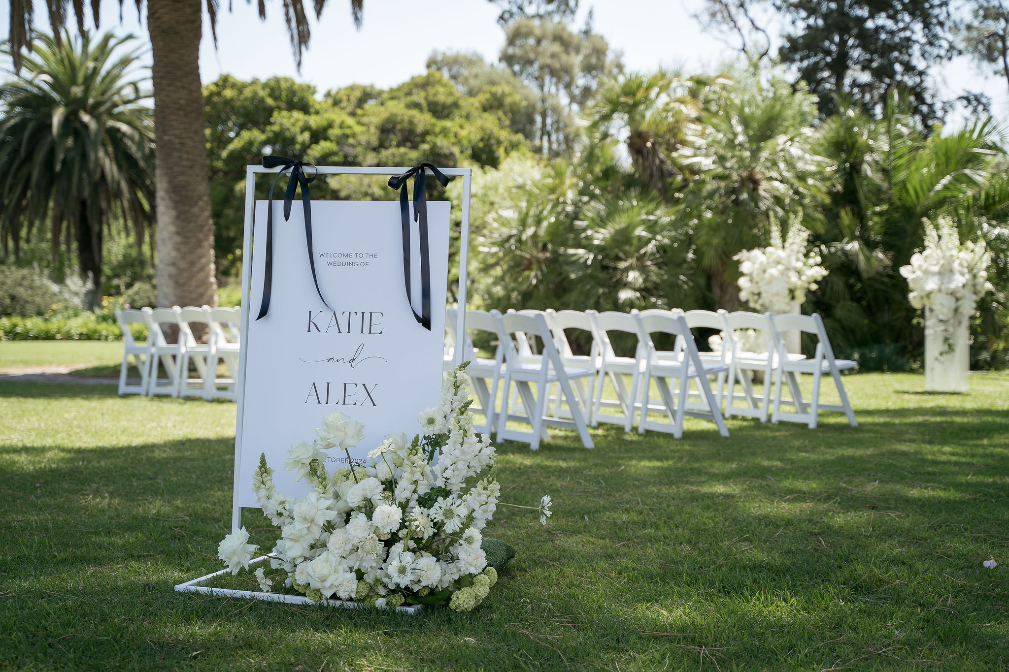 Wedding Styling and Coordination package used to create this black and white classic elegant wedding styling