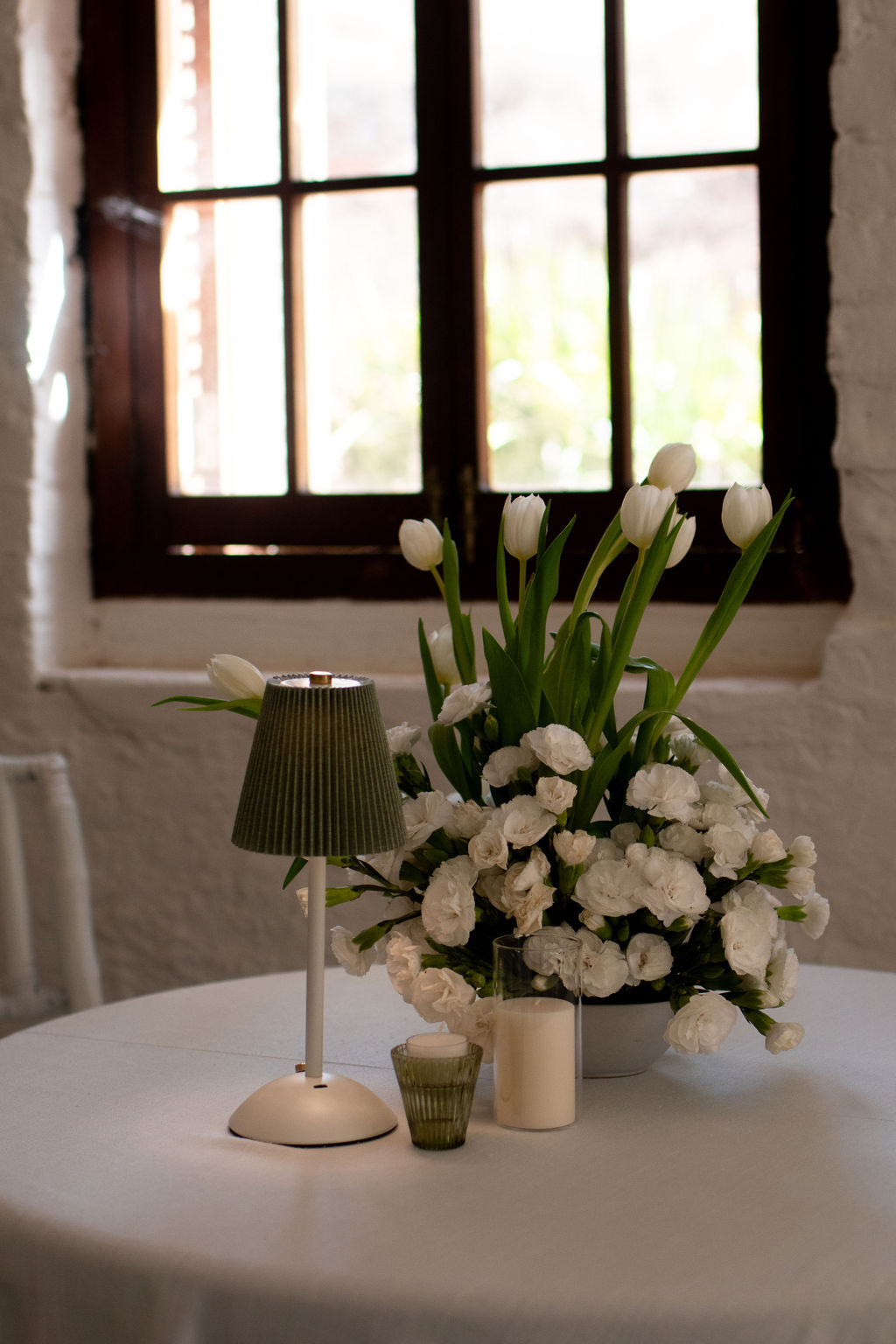 Timeless white and green colour palette wedding set in Marybank Estate Lush Garden Wedding