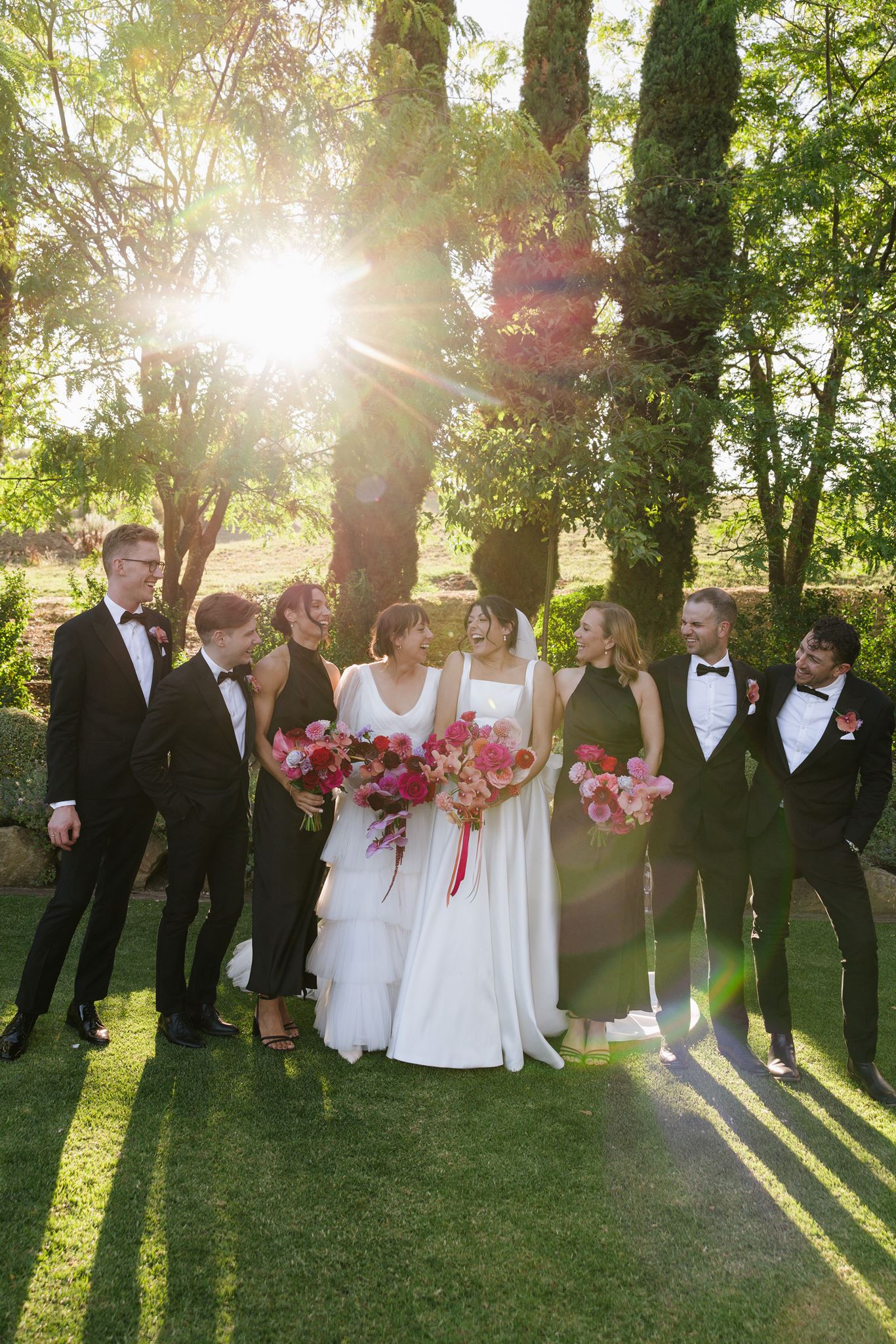 Bridal party at goldings winery