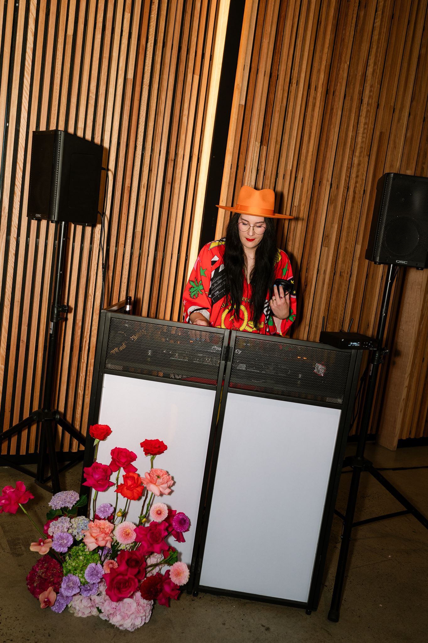 DJ at Colourful Wedding Styling at Goldings Winery Adelaide